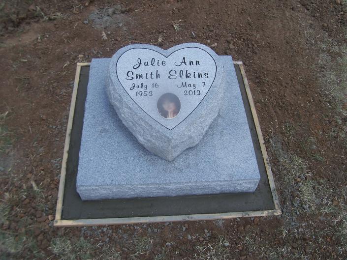 Choose from many types and colors of flat markers, from the simple, to something like this heart shaped marker mounted on a flat base.